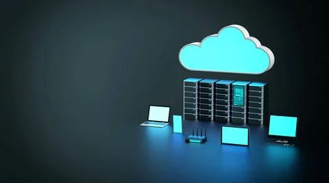 Internet cloud and Computer wireless network concept Internet connection a... Foto stock