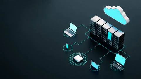 Internet cloud and Computer wireless network concept Internet connection a... Foto stock