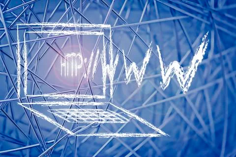 Internet, cloud computing and data transfer Illustration