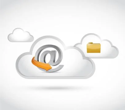 Internet cloud computing folder illustration 스톡 일러스트