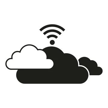 Internet cloud data icon simple vector. Smart office イラスト素材