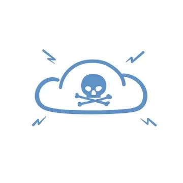 Internet cloud hacked Stock-Illustration
