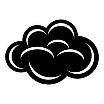 Internet cloud icon, simple black style イラスト素材