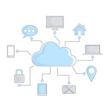 Internet cloud Stockillustratie