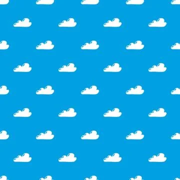 Internet cloud pattern seamless blue イラスト素材