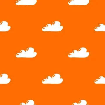 Internet cloud pattern vector orange イラスト素材