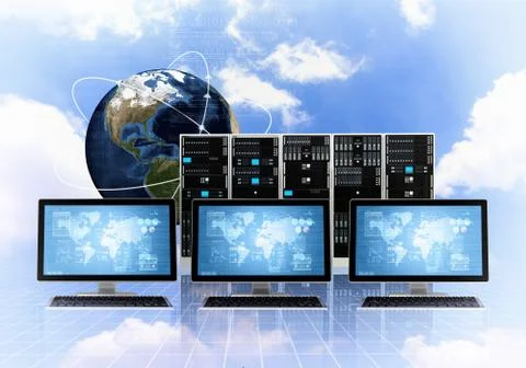 Internet Cloud server concept Stock Illustration