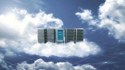 Internet Cloud Server Concept Internet Cloud Server Concept with mixed med... Foto stock