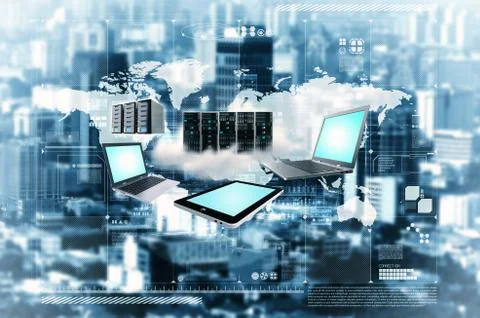Internet cloud technology Stock Photos