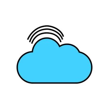 Internet cloud on white Stock Illustration
