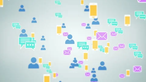 Internet communication and content consuming concept background Stock Footage 245296423