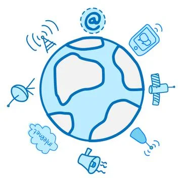 Internet communication Stock Illustration