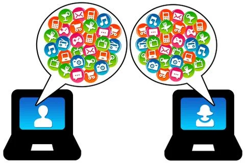 Internet communication Stock Illustration