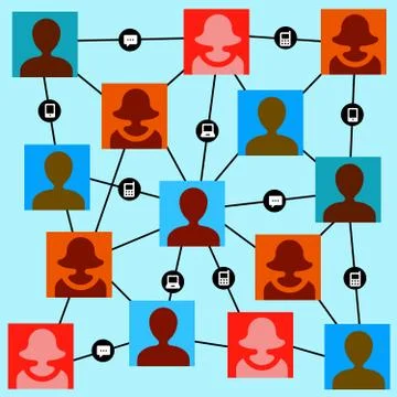 Internet communication Stock Illustration