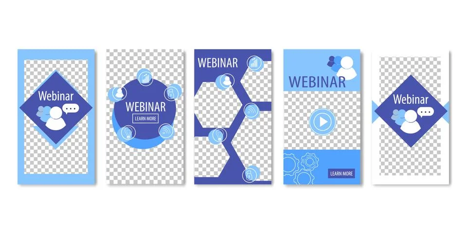 Internet Communication Technologies, Webinars. Illustrazione stock