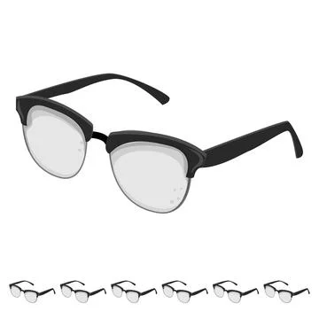 Internet computer glasses cartoon vector graphic Stock Illustration
