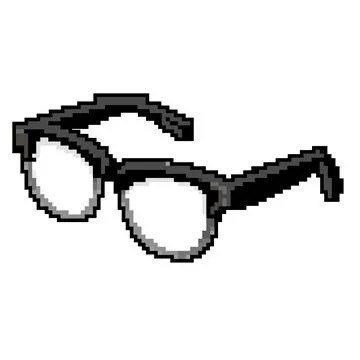 Internet computer glasses game pixel art vector illustration Stock Illustration