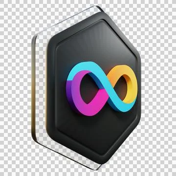 Internet Computer (ICP) Badge Crypto Isolated On White Background Blockchain Illustrazione stock