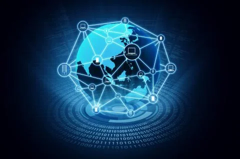 Internet computer network Stock Illustration