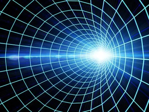 Internet concept -  3d abstract tunnel 스톡 일러스트