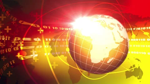 Internet Concept Background Red Video stock 33849780