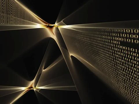 Internet concept, binary code data flow, technology style background 库存插图