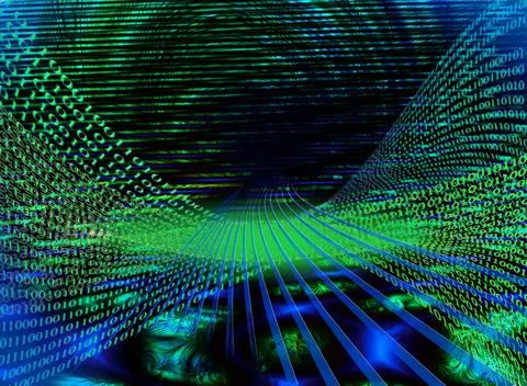 Internet concept - binary code Internet concept - binary code, technology-... Foto stock