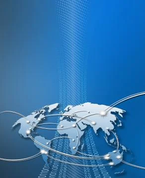 Internet concept blue cover with copyspace Stock Illustration