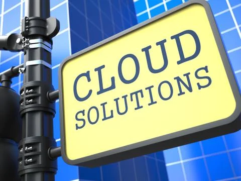 Internet Concept. Cloud Solutions Waymark. 스톡 일러스트