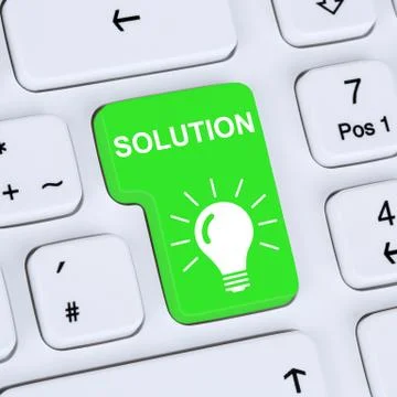 Internet concept finding solution for problem conflict button on computer 스톡 사진