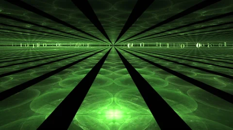 Internet Concept, Green Rays, Fantasy Horizon Video stock 50427529
