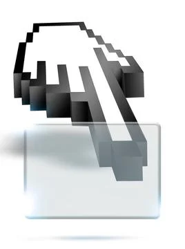 Internet concept Internet concept background with hand cursor and a transp... Foto stock