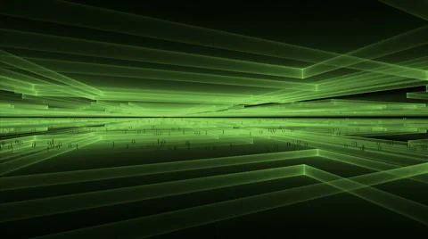 Internet Concept, Matrix, Green Cubic Geometrical Perspective Video stock 50449584
