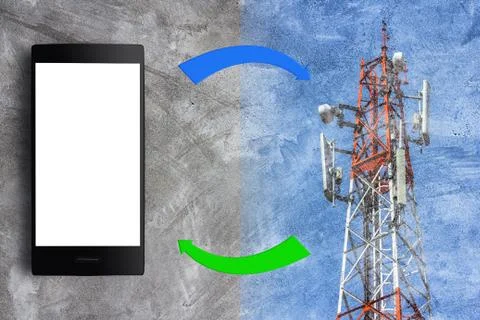 Internet Concept, Mobile Phone Stock Photos