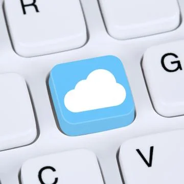 Internet concept symbol cloud computing online in cyberspace Foto stock