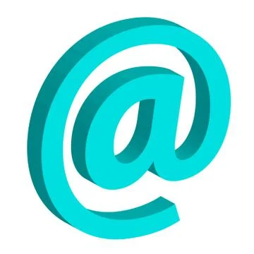 Internet concept- @symbol isolated on white background Stock Illustration