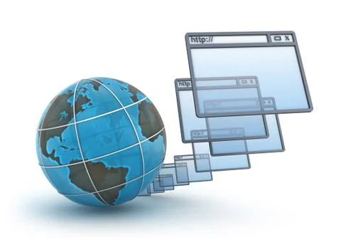 Internet concept on white background Illustrazione stock