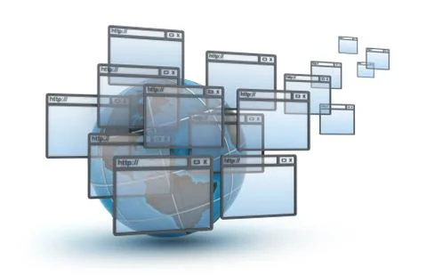 Internet concept on white background Stock Illustration