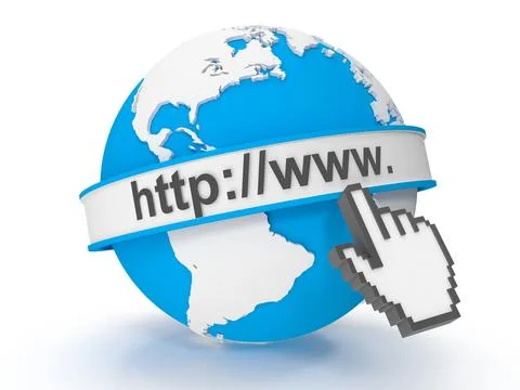 Internet Concept with World Map Stock Illustration