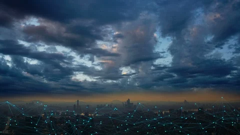 Internet connecting in the cities Stock-Footage 90120716