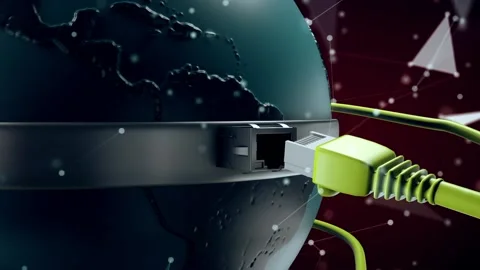 Internet Connection Abstract Loop Background 스톡 동영상 211804909