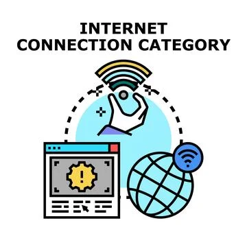 Internet connection category and global network concept 스톡 일러스트