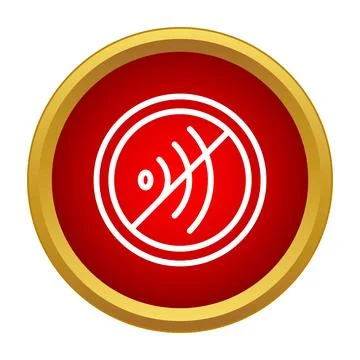 Internet connection disabled icon no signal access Stock Illustration
