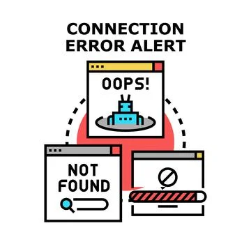 Internet connection error alert vector concept Stockillustratie