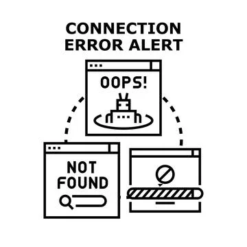 Internet connection error alert vector concept Stock Illustration