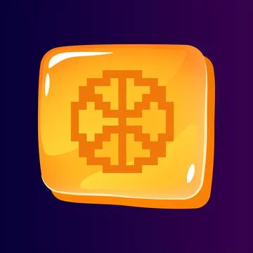 Internet connection glossy ui button with pixelated icon Stock Illustration
