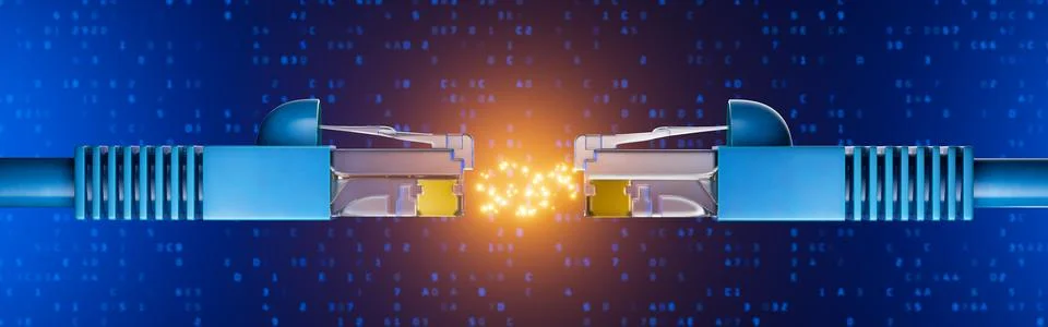 Internet connection. High-speed internet connection. Hosting providers. VPN Stock Illustration