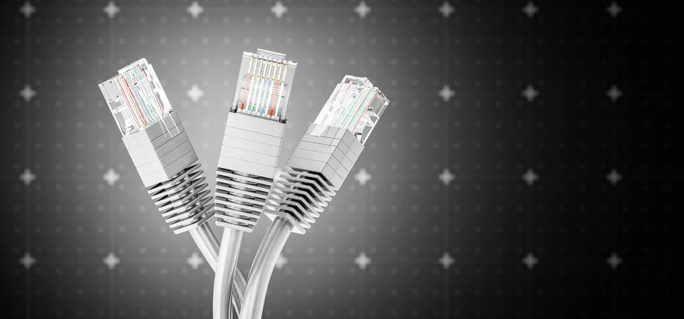 Internet connection. Hosting providers. Connection concept. RJ45 Ethernet Stock Illustration