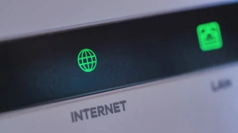 Internet connection indicator light Stock Footage 155191905