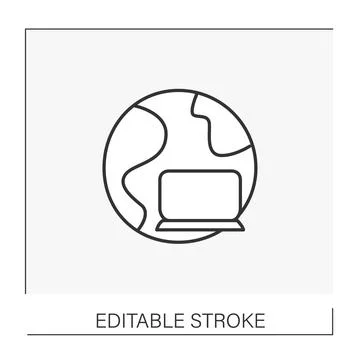 Internet connection line icon Stock Illustration